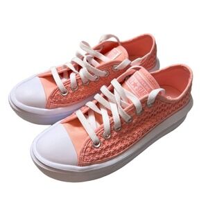 ConverseConverse Chuck Taylor Low Top Crochet Big Kid 4 Peach/Salmon Cottagecore